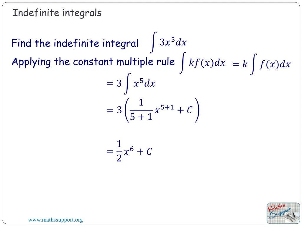 indefinite integrals 1