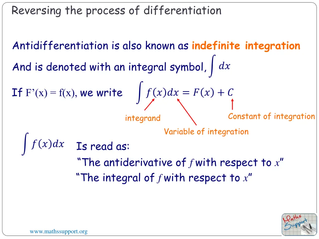 reversing the process of differentiation 6