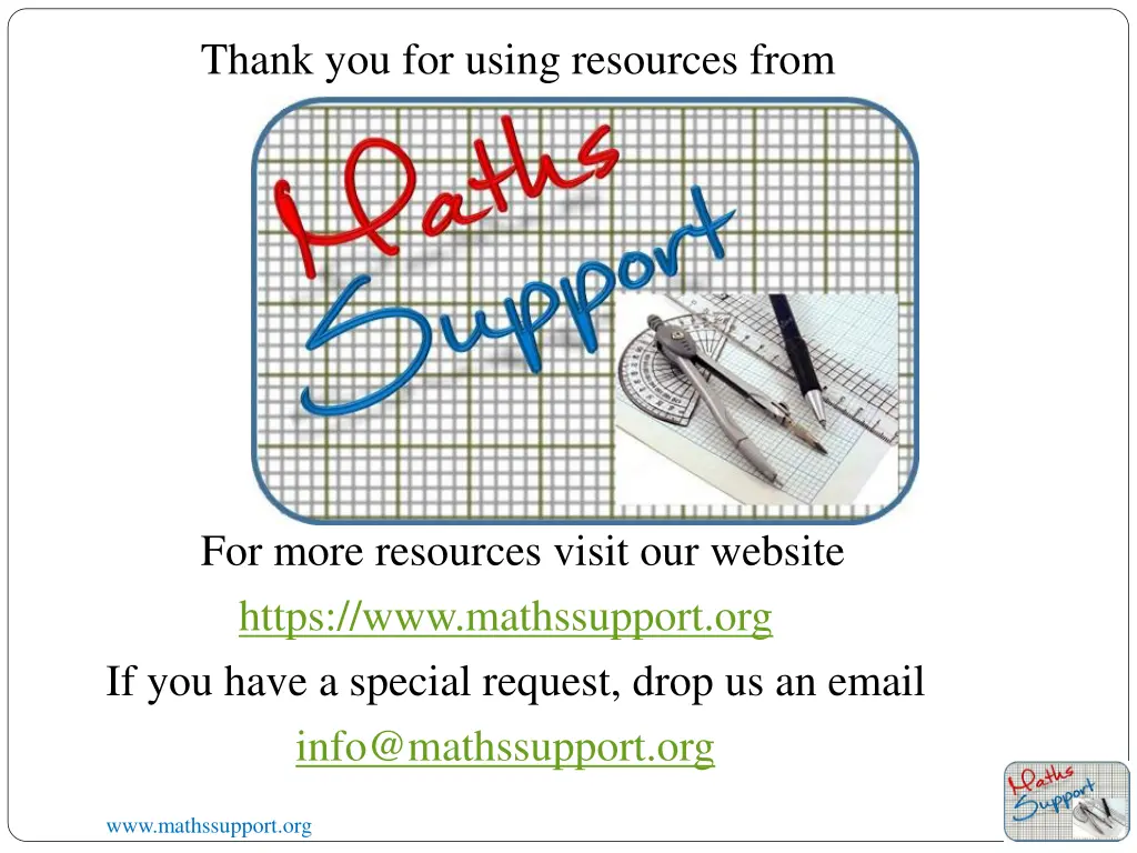 thank you for using resources from