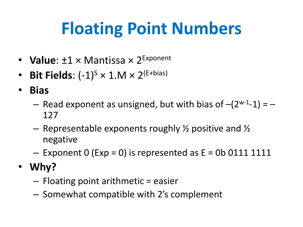 floating point numbers 1