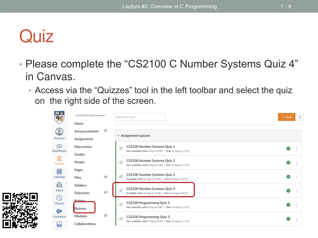 lecture 2 overview of c programming 1