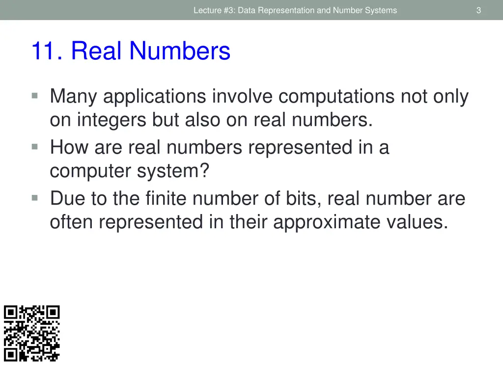 lecture 3 data representation and number systems