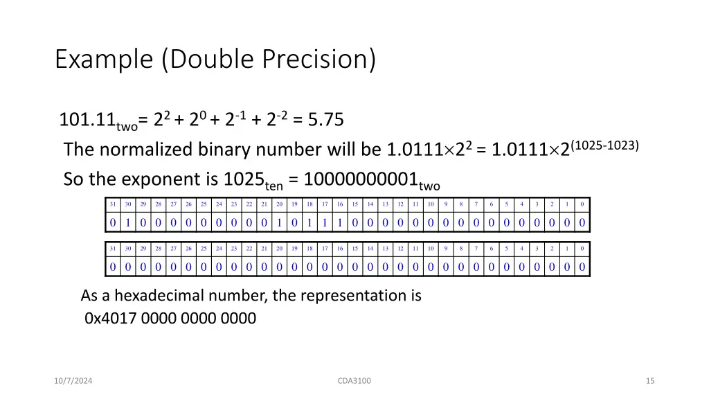 example double precision