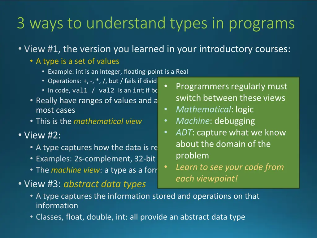 3 ways to understand types in programs 1