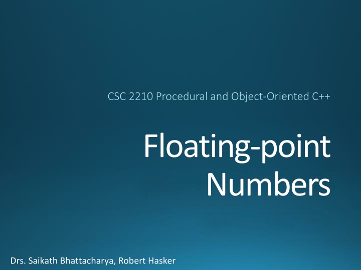 csc 2210 procedural and object oriented c