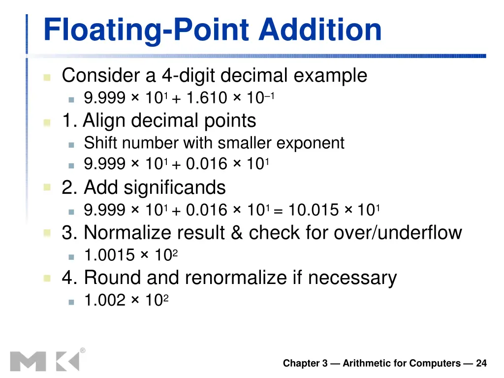 floating point addition