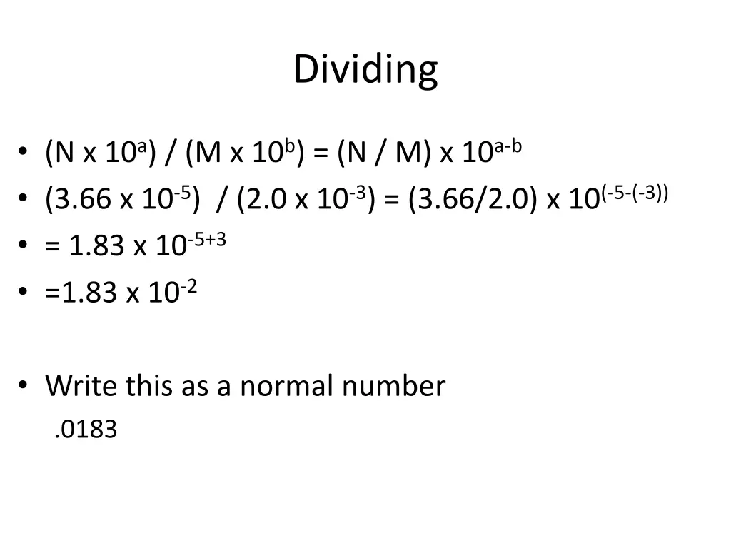 dividing