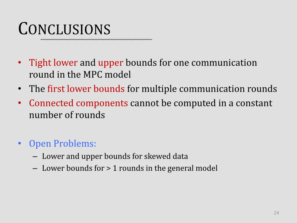 c onclusions