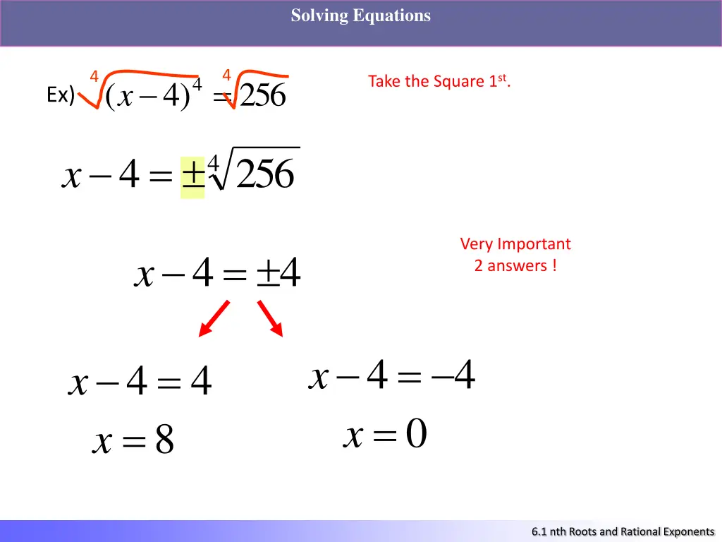 solving equations