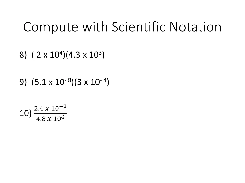 compute with scientific notation 2