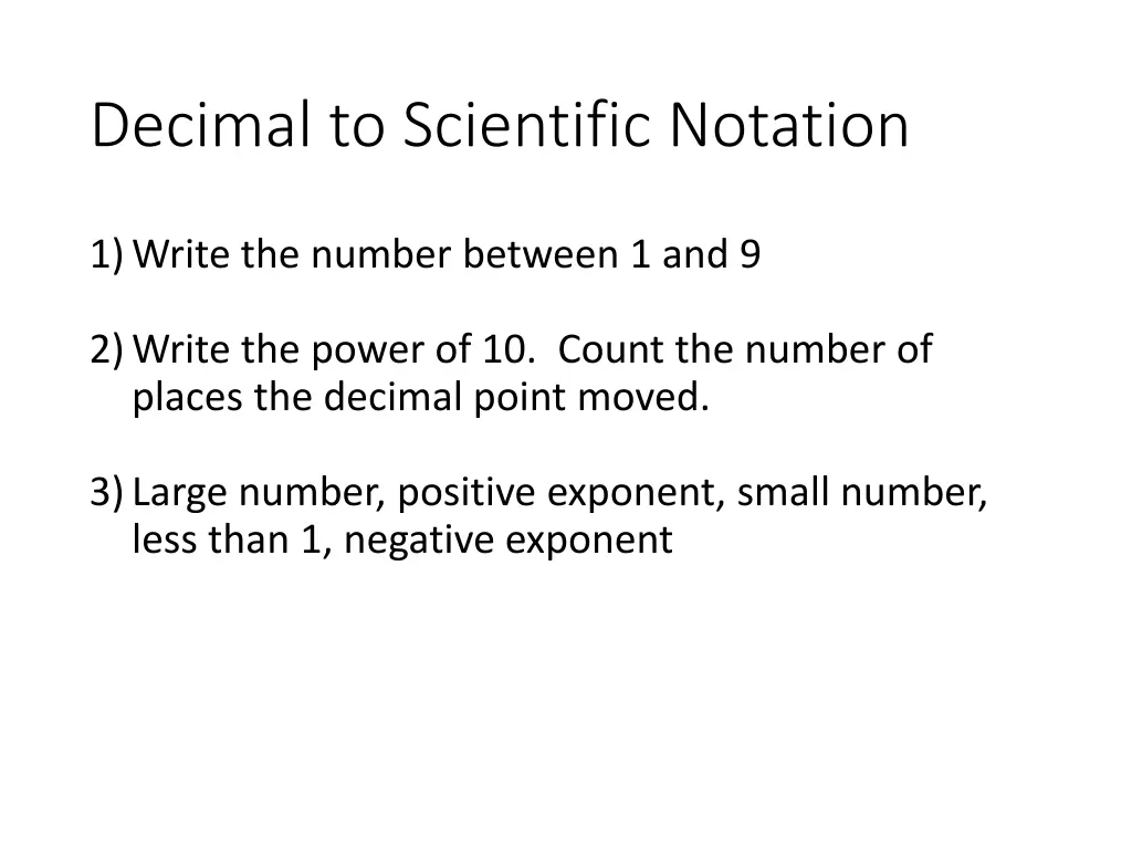 decimal to scientific notation