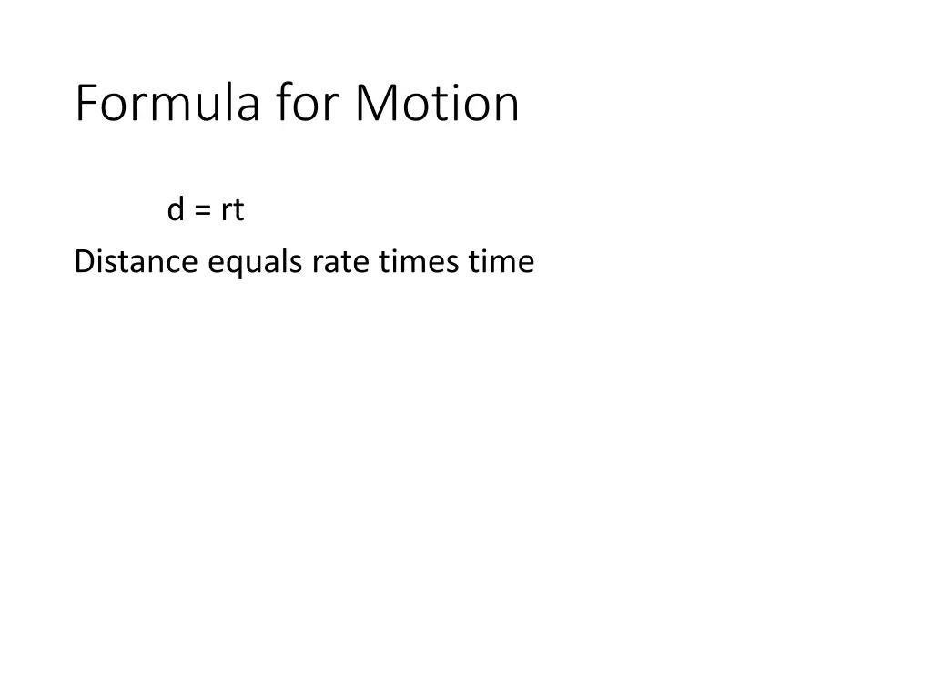 formula for motion