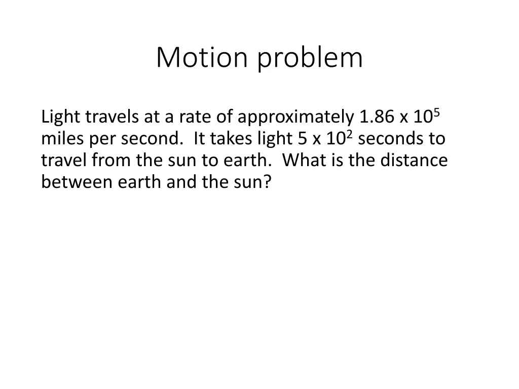 motion problem