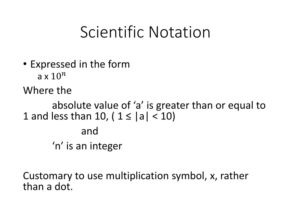 scientific notation