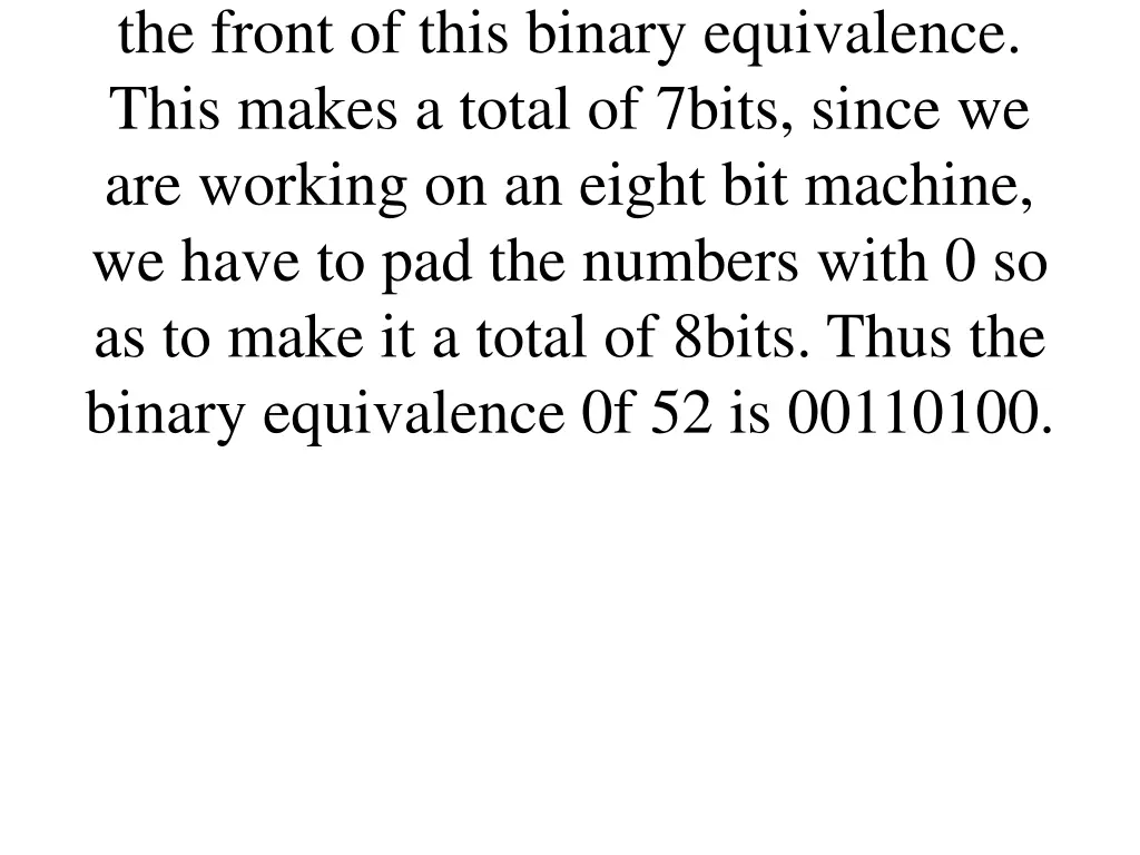 the front of this binary equivalence this makes