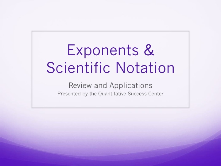 exponents scientific notation