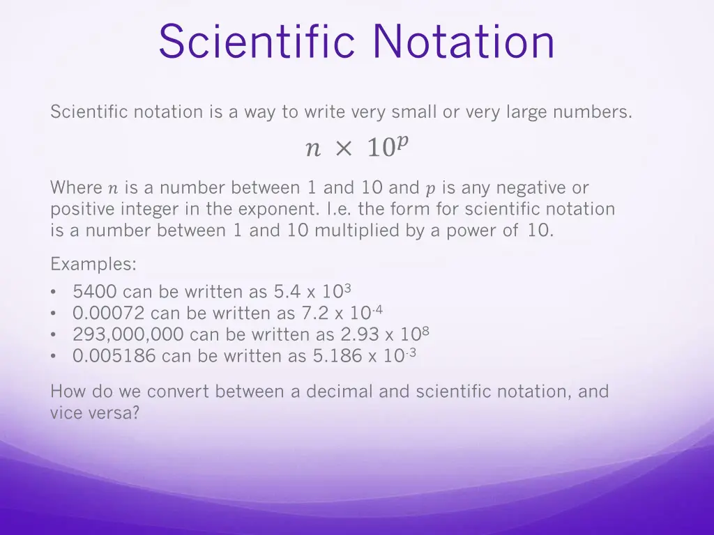 scientific notation