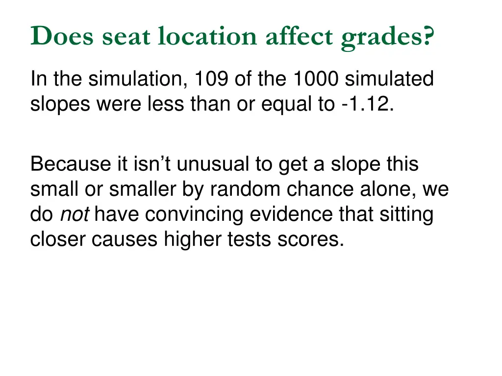 does seat location affect grades 7