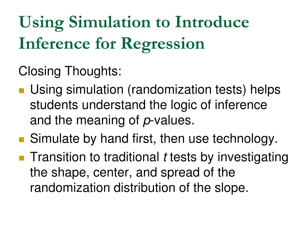 using simulation to introduce inference 2