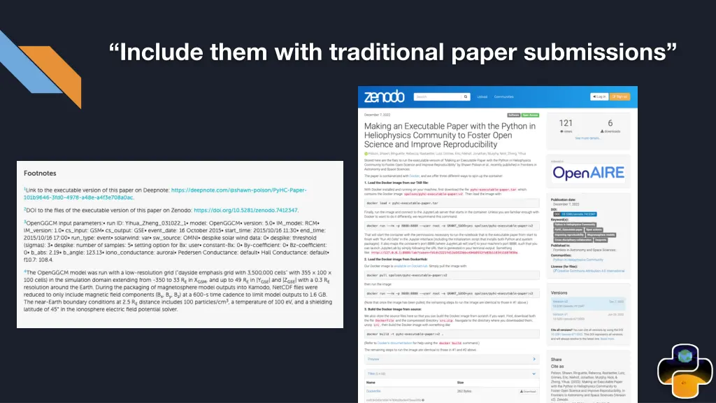 include them with traditional paper submissions 1