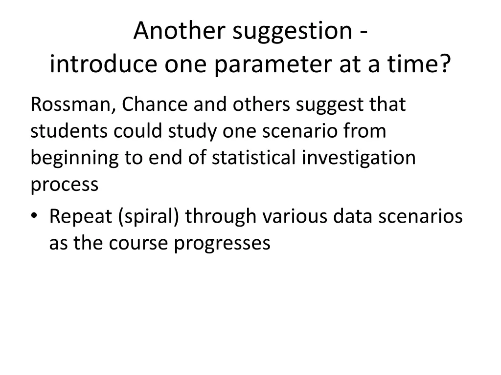 another suggestion introduce one parameter