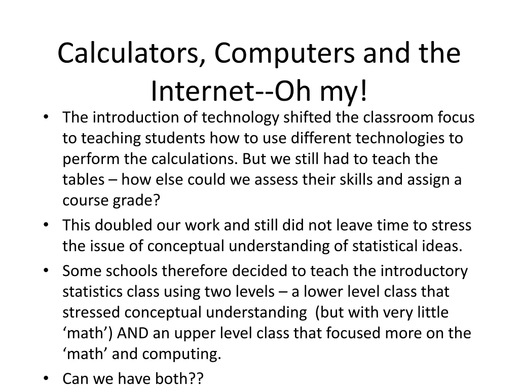 calculators computers and the internet