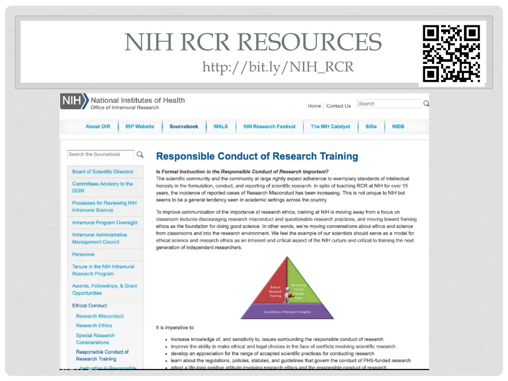 nih rcr resources http bit ly nih rcr