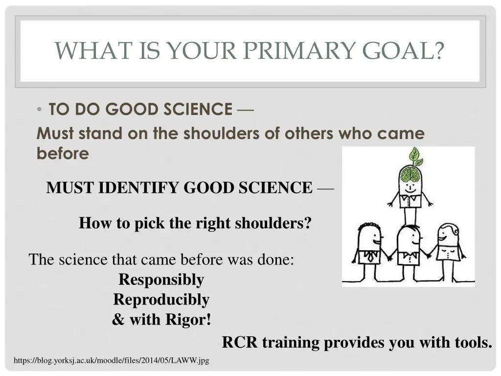 what is your primary goal 1