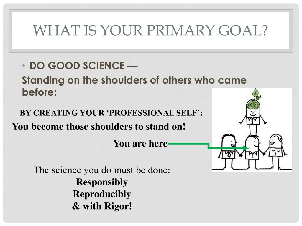 what is your primary goal 2