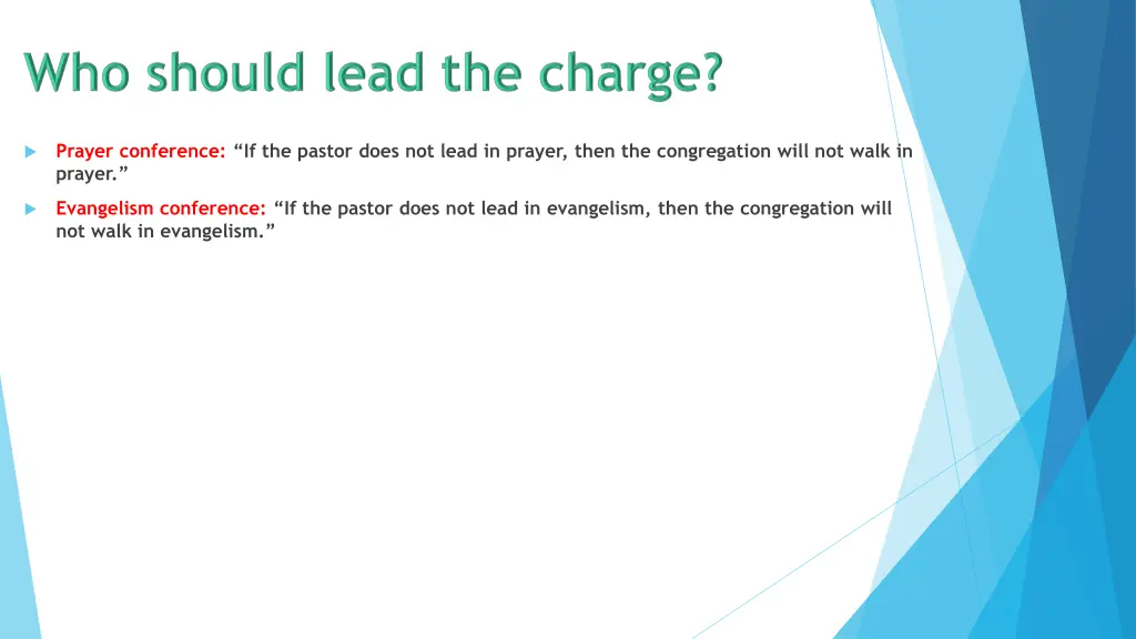 prayer conference if the pastor does not lead 2