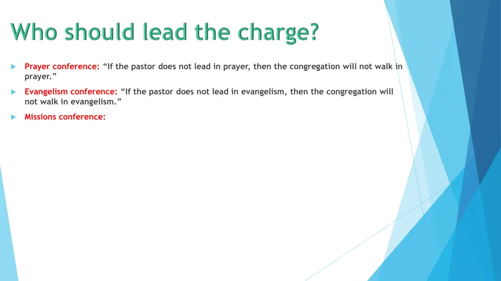 prayer conference if the pastor does not lead 3