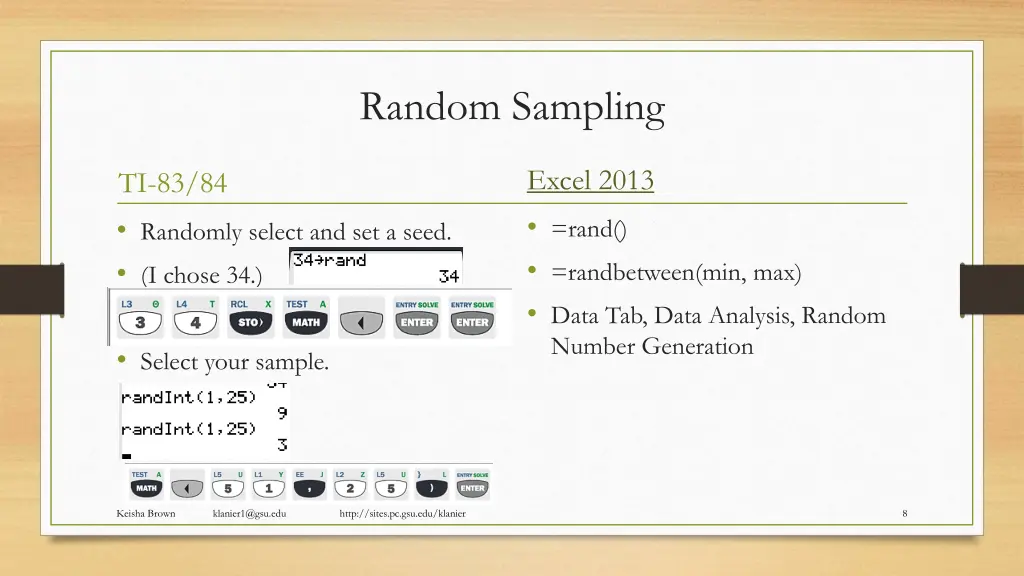 random sampling