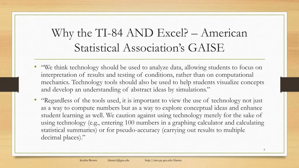 why the ti 84 and excel american statistical