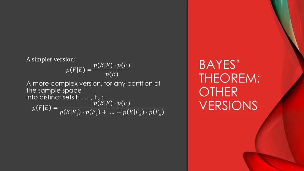 bayes theorem other versions