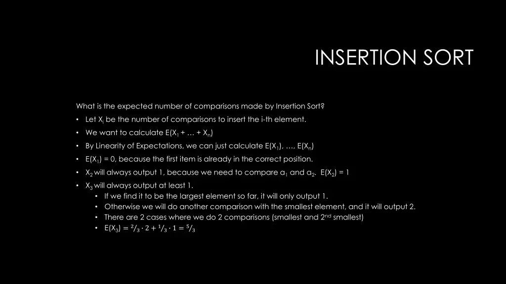 insertion sort