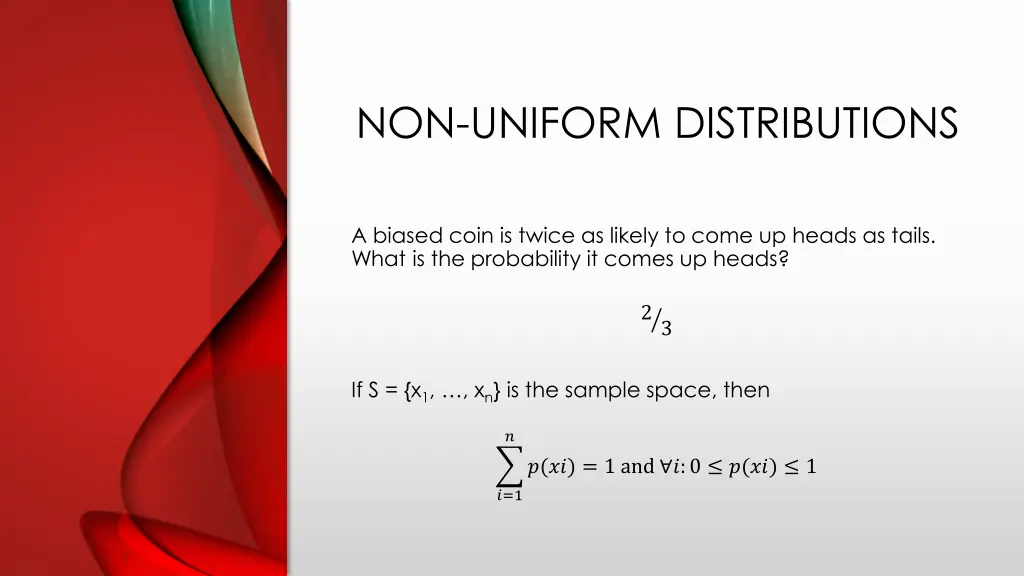 non uniform distributions