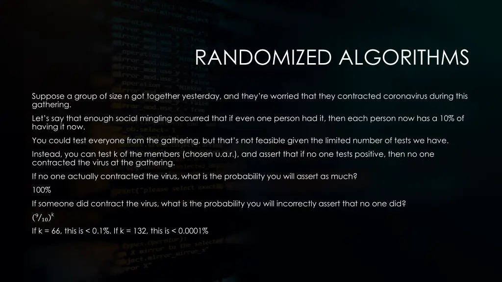 randomized algorithms