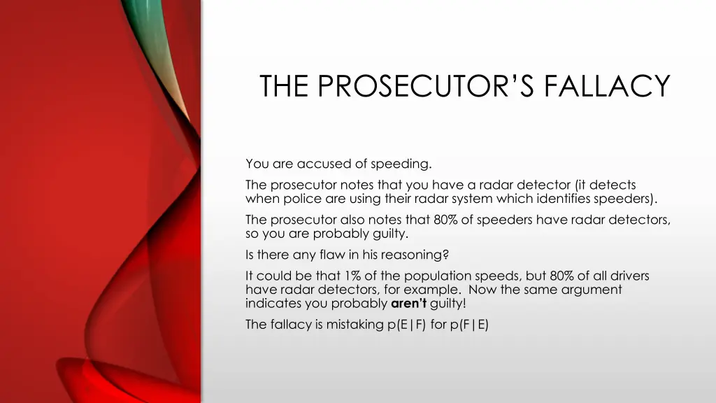 the prosecutor s fallacy