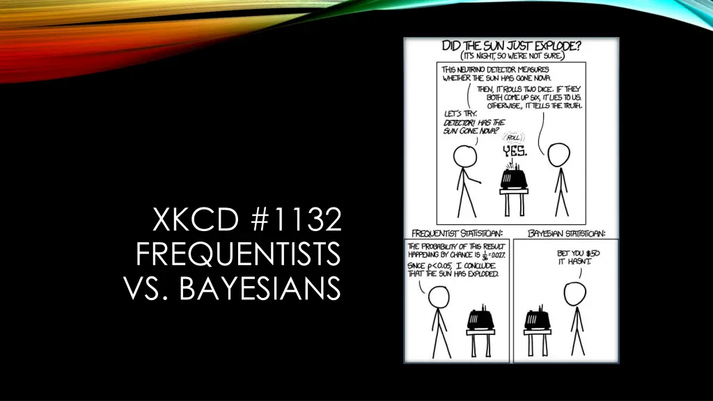 xkcd 1132 frequentists vs bayesians