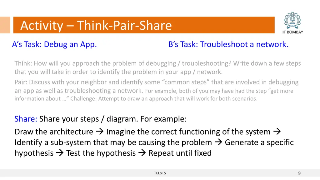 activity think pair share