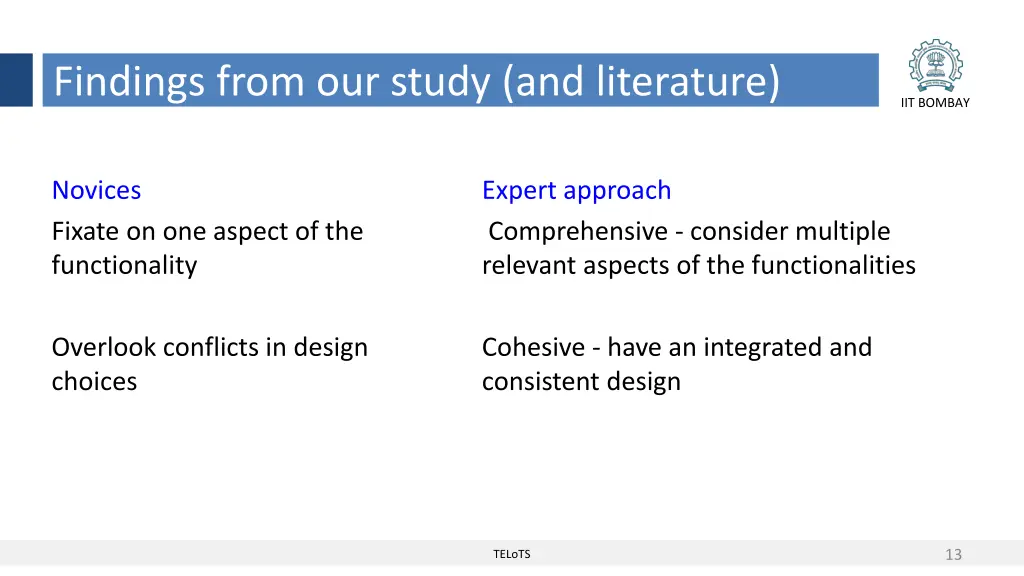 findings from our study and literature