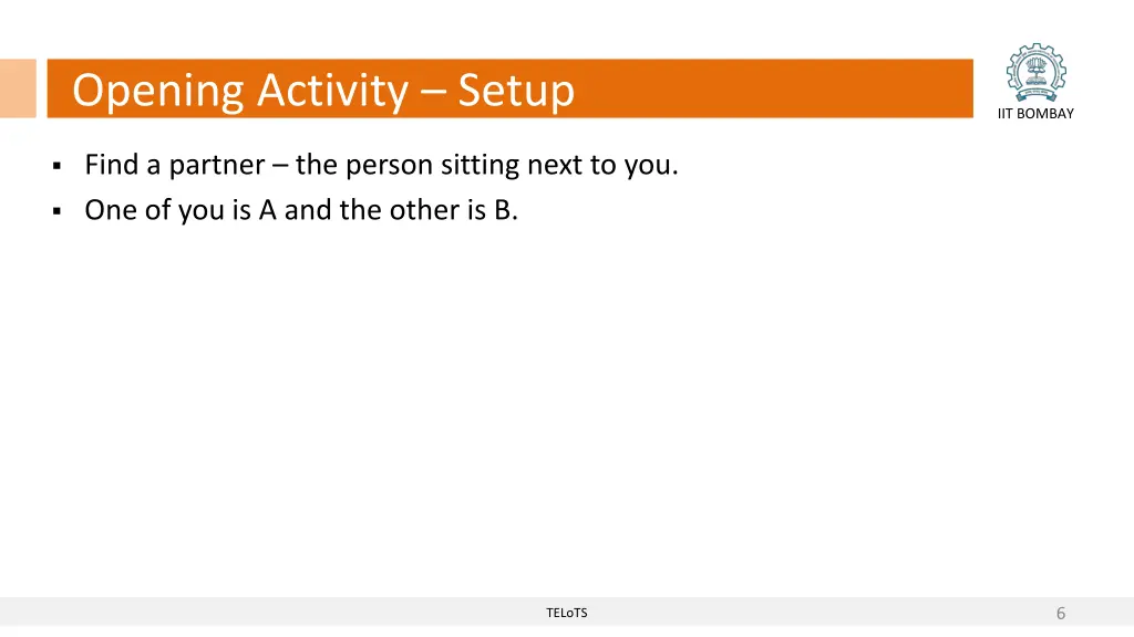 opening activity setup