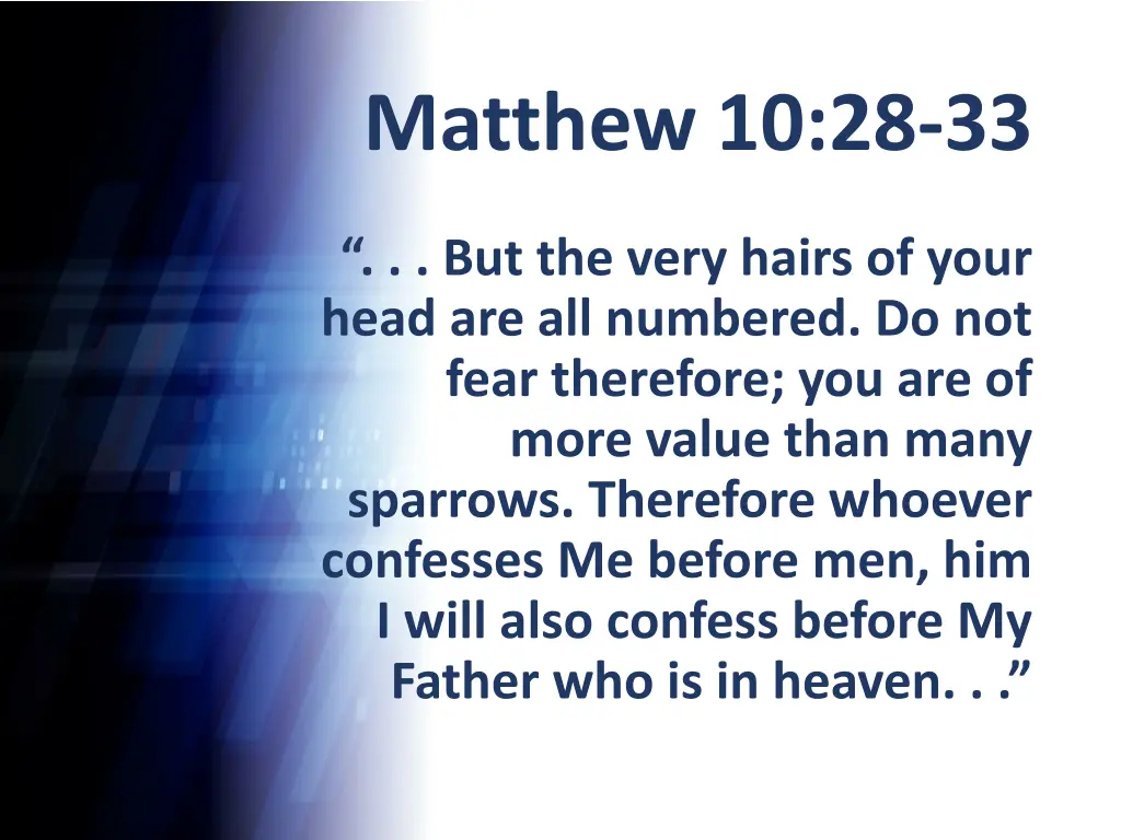 matthew 10 28 33 1