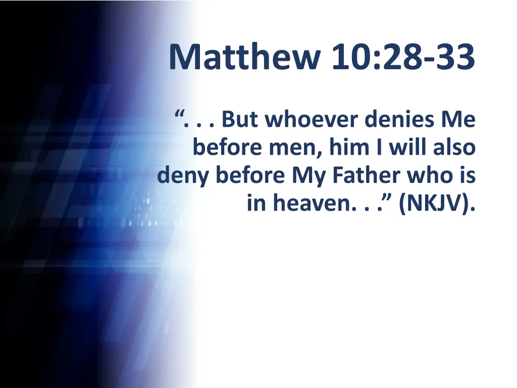 matthew 10 28 33 2