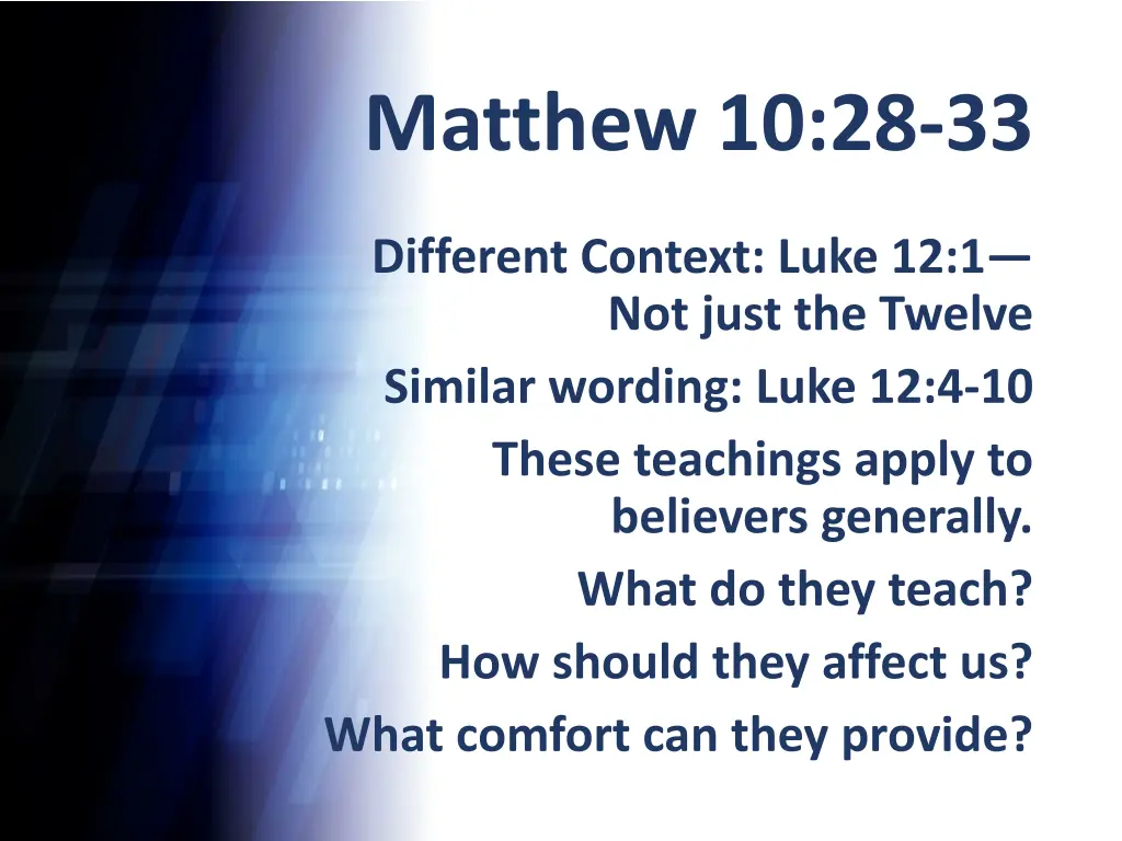 matthew 10 28 33 4