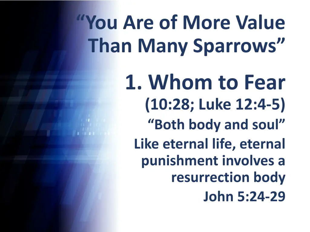 you are of more value than many sparrows 2