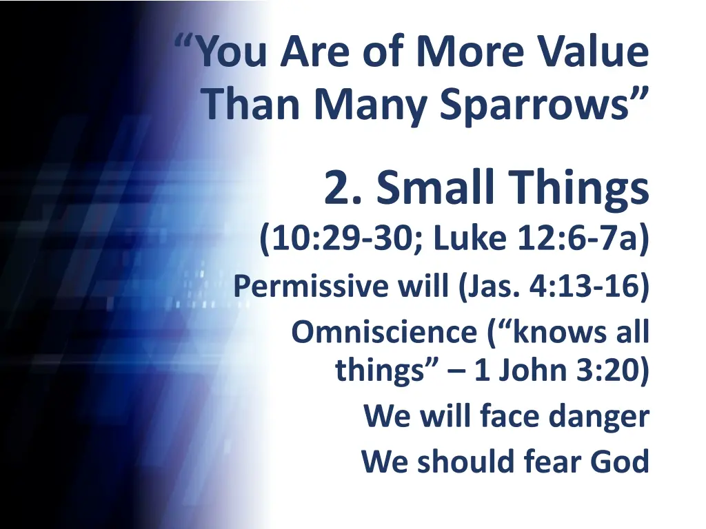 you are of more value than many sparrows 5