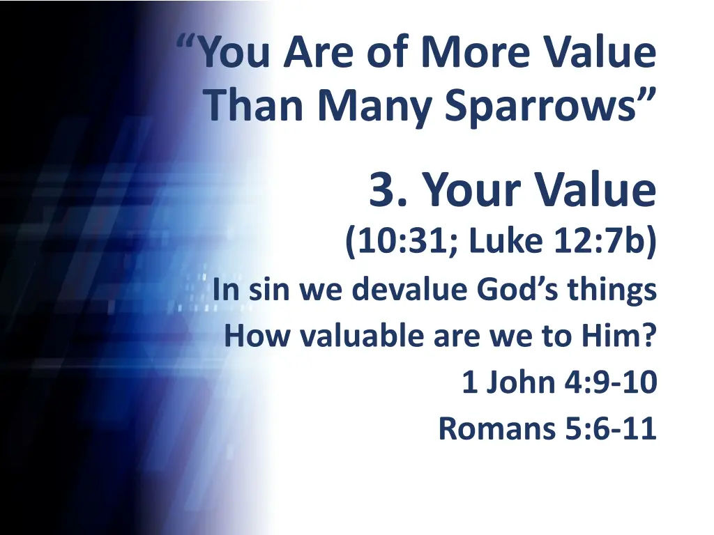 you are of more value than many sparrows 8