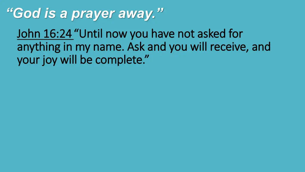 god is a prayer away 5