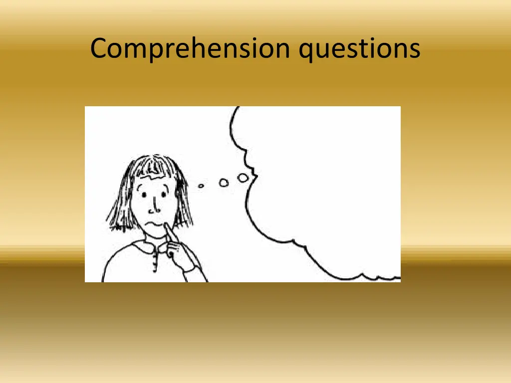 comprehension questions